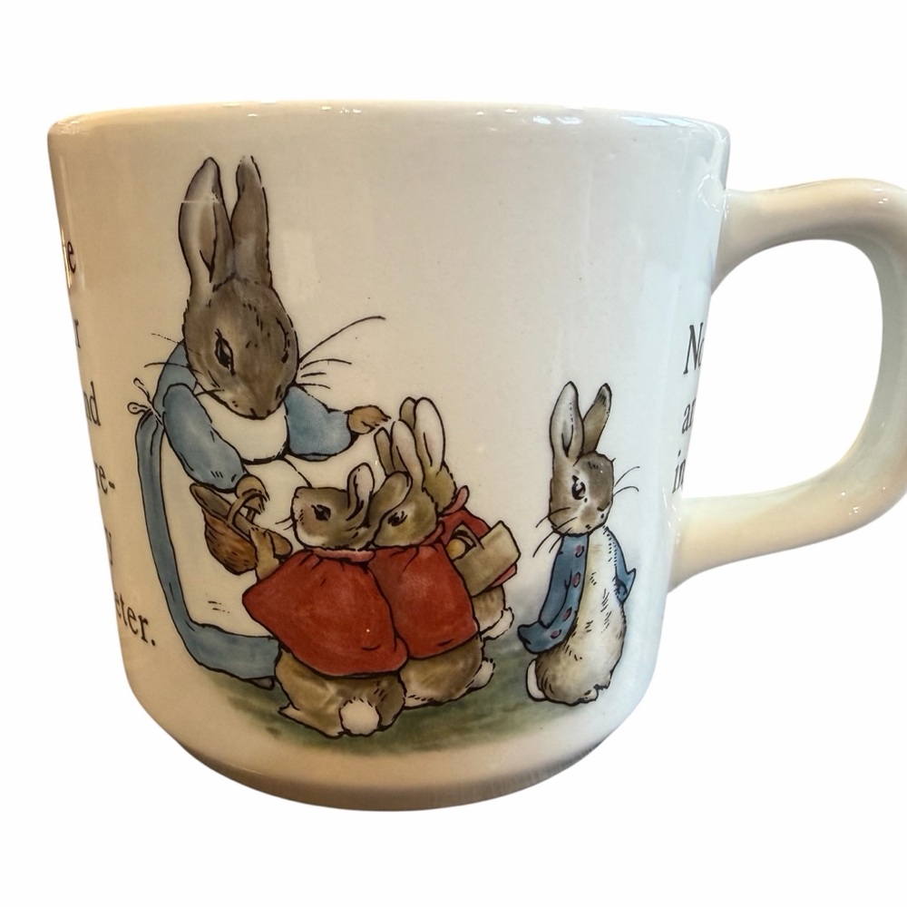 Wedgwood Beatrix Potter Peter Rabbit Easter Mug Bone China England - Picture 2 of 9
